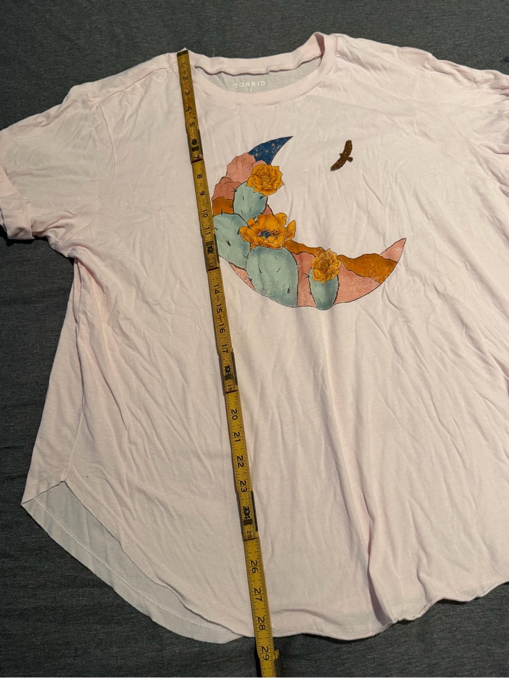 torrid Light Pink Crescent Cactus Graphic Tee - Picture 2 of 4